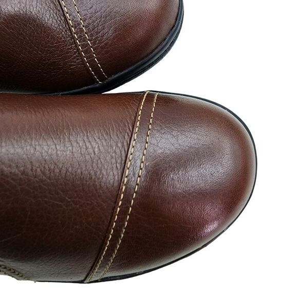 Clarks Women's Cheyn Fame Leather Slip-On Shoes - 6M - Picture 6 of 10